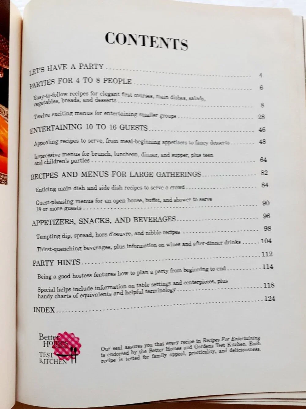 Vintage 70s Cookbook Better Homes and Gardens Recipes for Entertaining